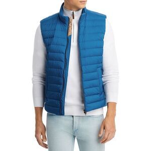 Herno Mens Monogram Goose Down Padded Vest 46 Blue IT 56 - NWT $610